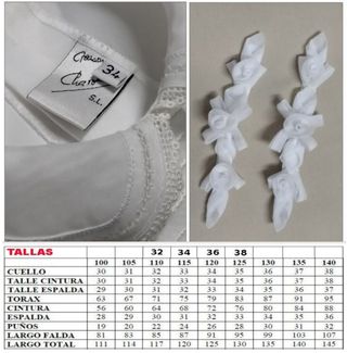 Vestido Comunión Creaciones Charo T.34