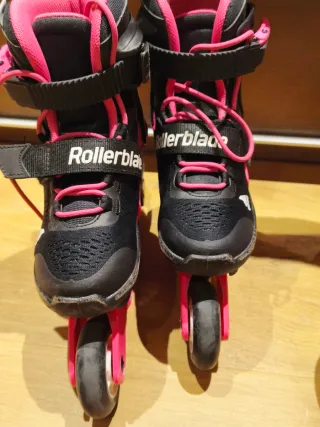 Patines en línea rosas talla ajustable 28-32
