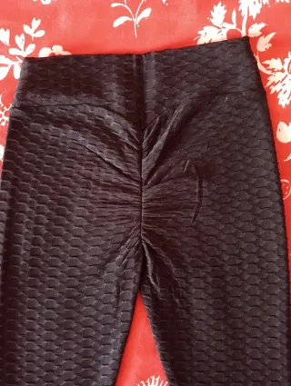 Leggings negros texturizados talla única