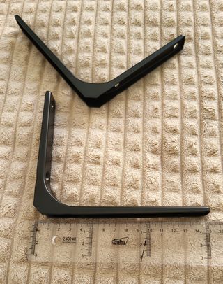 Soporte para estantería de metal negro
