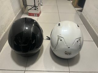 Pareja Cascos HJC FG17 Negro y Blanco