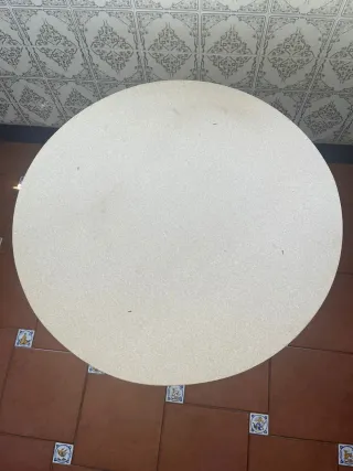 Mesa brasero redonda madera con falda