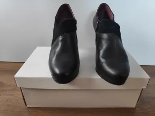 Tacones Agashu Talla 37 Negro mujer