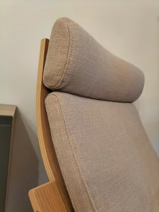 Butaca relax Ikea tela y madera de contrachapado