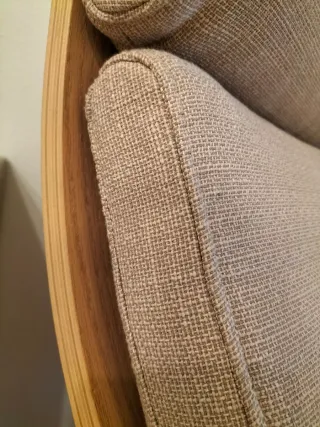 Butaca relax Ikea tela y madera de contrachapado