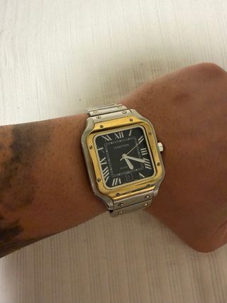 Reloj Cartier Santos Automático Oro/Plata