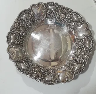 Conjunto 3 bandejas centros mesa alpaca vintage