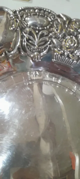 Conjunto 3 bandejas centros mesa alpaca vintage