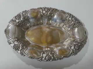 Conjunto 3 bandejas centros mesa alpaca vintage