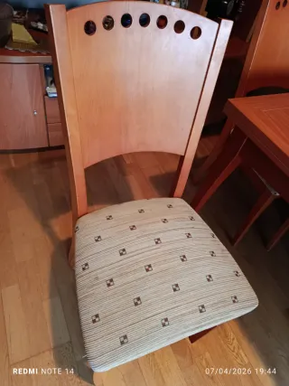 Conjunto mesa de comedor y 6 sillas