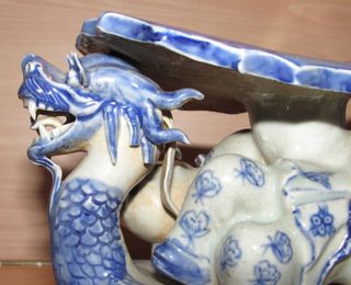 Almohada barco Dragón Tongzi reposa cabezas chino