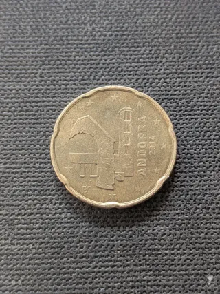 Moneda Andorra 20 céntimos 2014