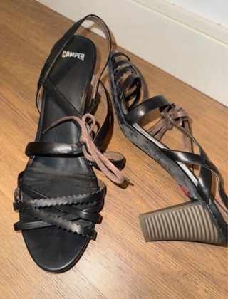 Sandalias Camper Tacon Bajo Talla 41