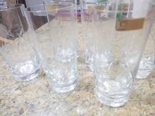 Lote 6 vasos tallados a mano