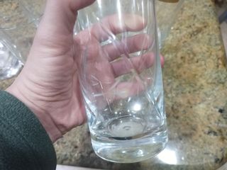 Lote 6 vasos tallados a mano