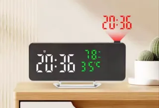 Reloj despertador digital negro