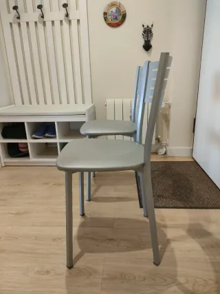 Juego de 2 sillas de cocina de aluminio