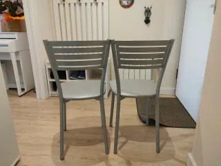 Juego de 2 sillas de cocina de aluminio