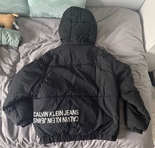 Chaqueta Calvin Klein Jeans Logo Doble Negra