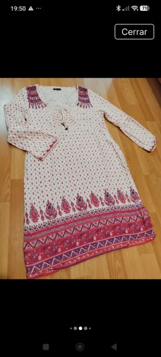 Vestido Verano Manga 3/4 Estampado