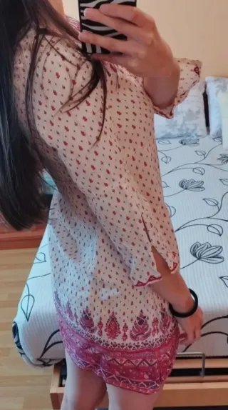 Vestido Verano Manga 3/4 Estampado