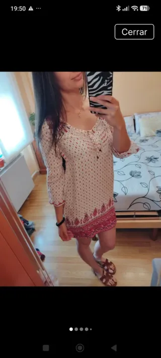 Vestido Verano Manga 3/4 Estampado