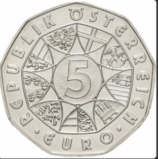 Lote 2 Monedas de 5 Euros Plata Austria 2007