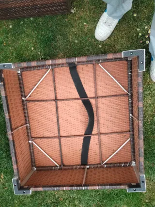 2 asientos Auxiliares Rattan Cuadradas