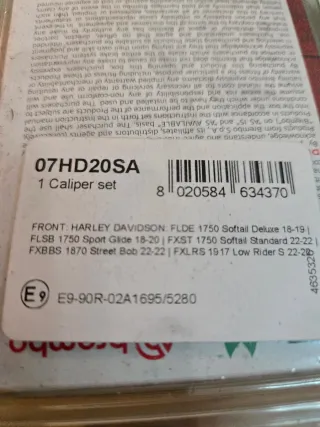 Pastillas Freno Brembo Rojas 07HD20SA nuevas
