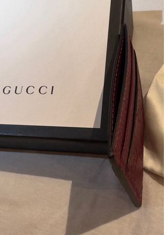Portacarte Gucci Emblem Bordeaux