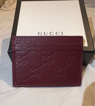 Portacarte Gucci Emblem Bordeaux