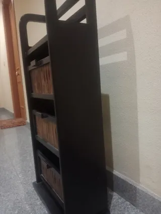 Mueble auxiliar madera maciza y bambú