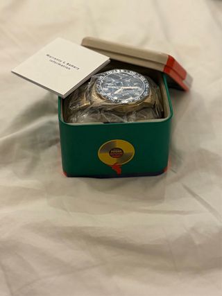 Reloj Fossil Dorado y Verde Nuevo