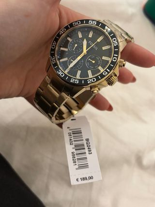 Reloj Fossil Dorado y Verde Nuevo