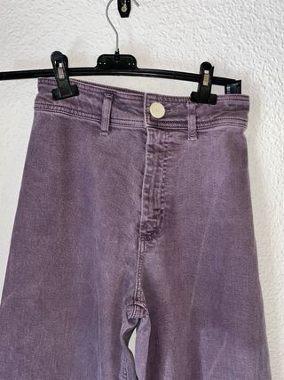 Pantalón vaquero ancho mujer