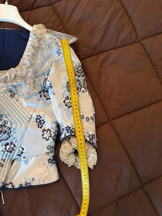 Traje Fallera Niña Azul y Plata