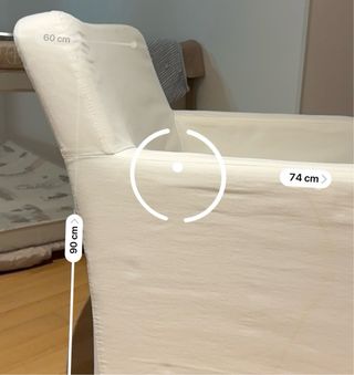 Sillón de tela blanco