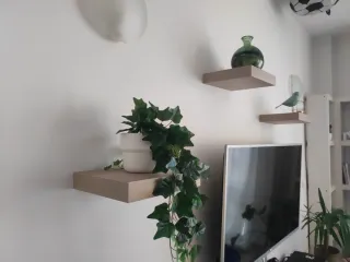 Mueble TV madera y multicolor