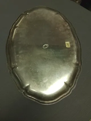 Bandeja antigua de alpaca