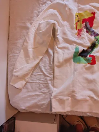 Felpa Off-White bianca con stampa