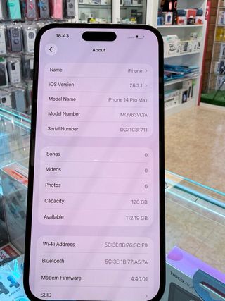 iPhone 14 Pro Max 128GB Space Black