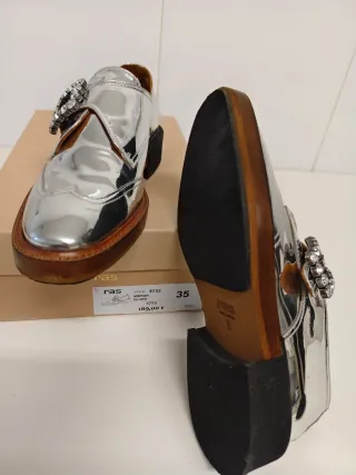 Zapatos RAS Mirror Silver, n° 35, interior de piel