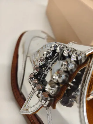 Zapatos RAS Mirror Silver, n° 35, interior de piel