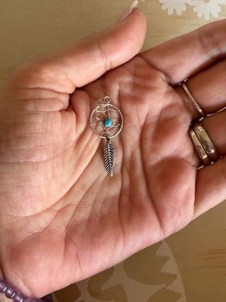Colgante Plata 925 Atrapasueños Turquesa