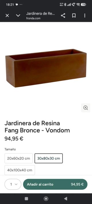 Jardineras vondom  Grandes color oxido.