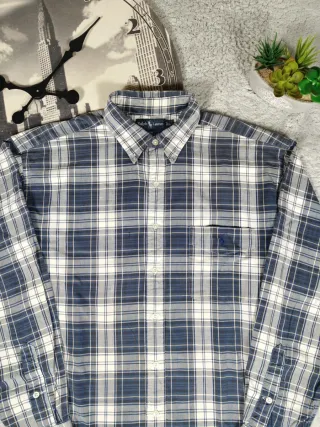 Camicia a quadri Ralph Lauren oversize blu uomo