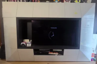 Mueble Salón TV Blanco y Negro
