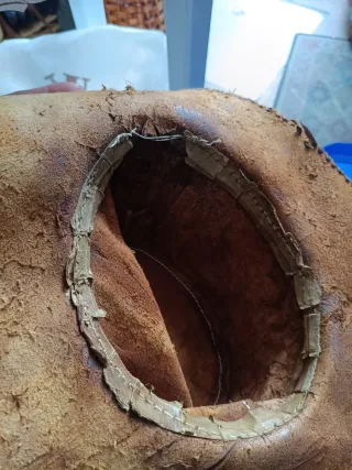 Sombrero de cuero estilo cowboy