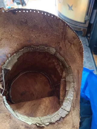 Sombrero de cuero estilo cowboy