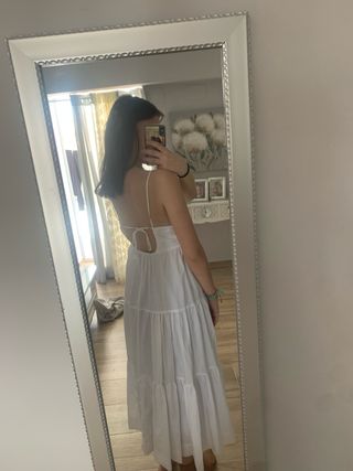 Vestido largo Zara espalda descubierta Talla S